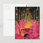 Spooky Pink Occult Ritual Postkarte (Vorne/Hinten)