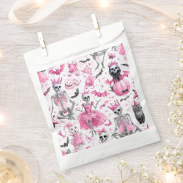 Spooky Pink Skeleton Prinzessin Halloween Fvor Bag Geschenktütchen