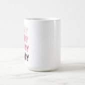 Spooky Pink und Black Halloween Kaffeetasse (Mittel)