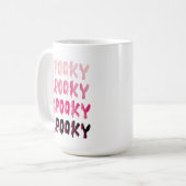 Spooky Pink und Black Halloween Kaffeetasse (Vorderseite Links)