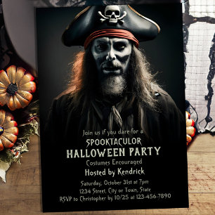 Spooky Pirate Halloween Party Einladung