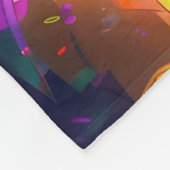 Spooky Pitbull Halloween Hexe und Pumpkin Fleecedecke (Ecke)