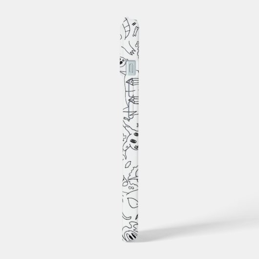 Spooky Pokémon Doodle Case iPhone 15 Hülle (Linke Seite)