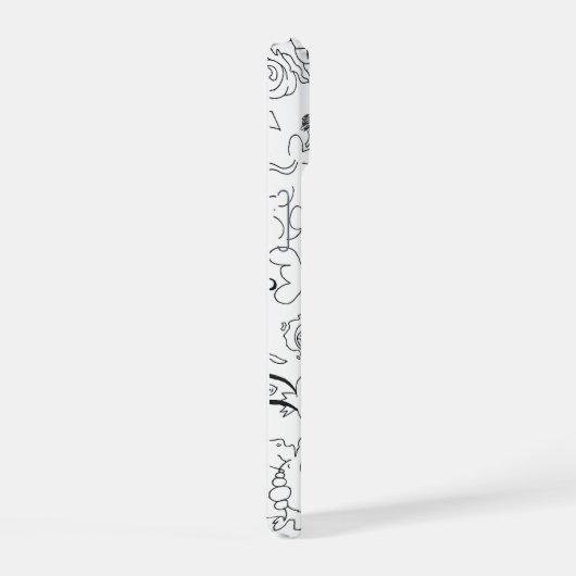 Spooky Pokémon Doodle Case iPhone 15 Hülle (Rechte Seite)