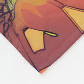 Spooky Poodle Hund Halloween Hexe und Kürbis Fleecedecke (Ecke)