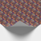 Spooky Poodle Hund Halloween Hexe und Kürbis Geschenkpapier (Ecke)