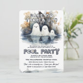 Spooky Pool Party Einladung (Stehend Vorderseite)