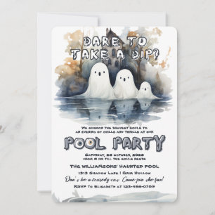 Spooky Pool Party Einladung