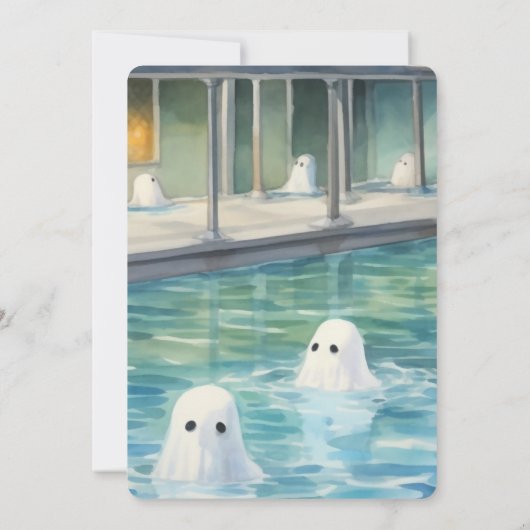 Spooky Pool Party Einladung (Rückseite)