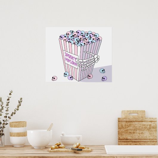 Spooky Popcorn Poster (Küche)