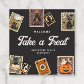 Spooky Postage Briefmarke Halloween-Party Geschenkanhänger (Vorderseite)