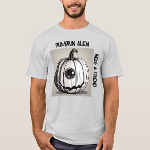 Spooky Pumpkin Alien T - Shirt - Unisex bearbeitba