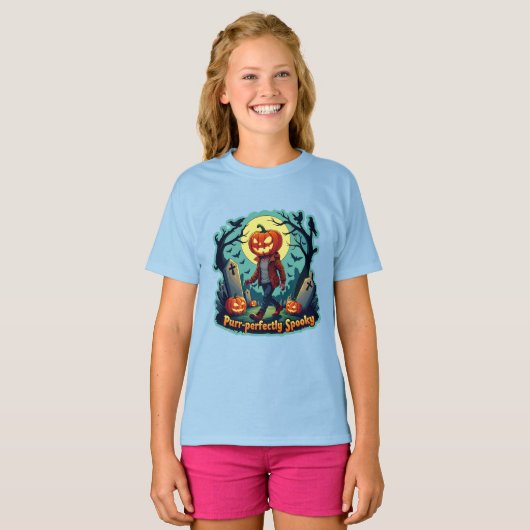 Spooky Pumpkin Art: Perfekt für Halloween Dekor! T-Shirt (Vorne ganz)