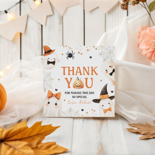 Spooky Pumpkin Birthday Danke Tag Geschenkanhänger
