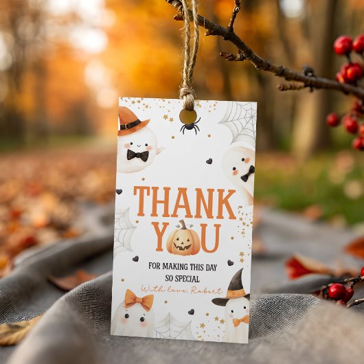 Spooky Pumpkin Birthday Danke Tag Geschenkanhänger