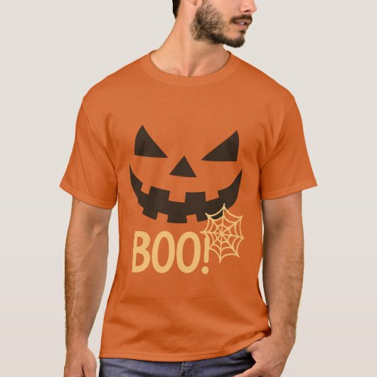 Spooky Pumpkin Boo Halloween T - Shirt (Vorderseite)
