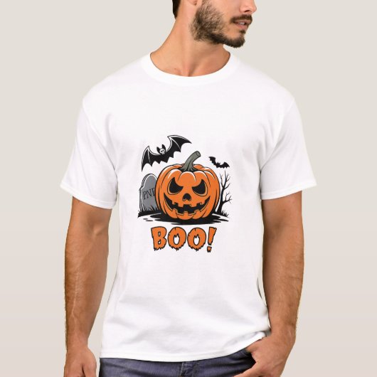 Spooky Pumpkin Boo T - Shirt" T-Shirt (Vorderseite)