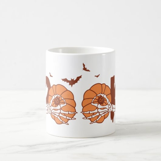 Spooky Pumpkin Boobes Funny Halloween Kaffeetasse (Mittel)