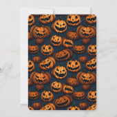 Spooky Pumpkin Carving Halloween-Party Einladung (Rückseite)
