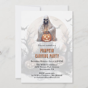 Spooky Pumpkin Carving Party Halloween Einladung