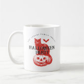 Spooky Pumpkin Cat und Bat Vintagen Halloween Kaffeetasse (Links)