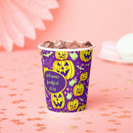 Spooky Pumpkin Custom Halloween Paper Cups Pappbecher