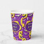Spooky Pumpkin Custom Halloween Paper Cups Pappbecher (Rechts)