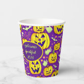 Spooky Pumpkin Custom Halloween Paper Cups Pappbecher (Vorderseite)