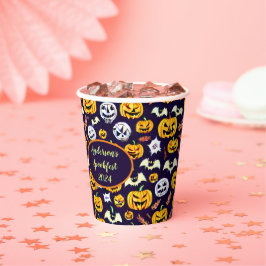 Spooky Pumpkin Custom Halloween Paper Cups Pappbecher