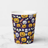 Spooky Pumpkin Custom Halloween Paper Cups Pappbecher (Links)