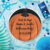 Spooky Pumpkin-Design mit benutzerdefinierten Text Pappteller (Party)