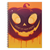 Spooky Pumpkin Face Halloween Spiral Notebook Notizblock (Vorderseite)