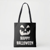 Spooky Pumpkin Face Happy Hallowen Tasche (Vorderseite)