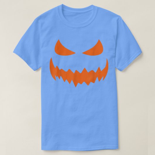 Spooky Pumpkin Face JackOLantern Halloween-Kostüm T-Shirt (Design vorne)