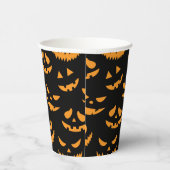 Spooky Pumpkin Faces Kids Halloween-Party Pappbecher (Rechts)