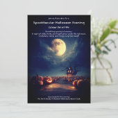 Spooky Pumpkin Field Halloween-Party Einladung (Stehend Vorderseite)