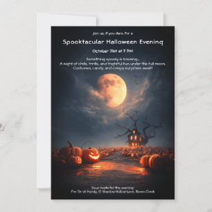 Spooky Pumpkin Field Halloween-Party Einladung