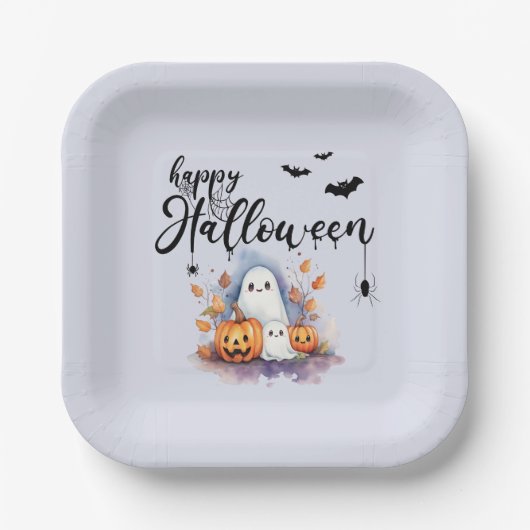 Spooky Pumpkin Ghost Halloween Paper Teller (Vorderseite)