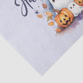 Spooky Pumpkin Ghost Halloween Tissue Seidenpapier (Ausschnitt)
