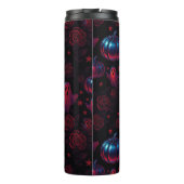 Spooky Pumpkin Ghost Rose Thermal Tumbler Thermosbecher (Rückseite)
