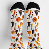 Spooky Pumpkin Glow Crew Socks Socken (Oben)