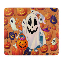 Spooky Pumpkin Glow Cutting Board Schneidebrett