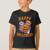 Spooky Pumpkin - glückliches Halloween T-Shirt (Vorderseite)