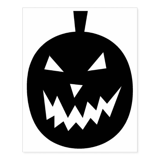 Spooky Pumpkin Halloween 4" x 5" Gummi-Briefmarke Gummistempel (Prägung)