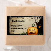 Spooky Pumpkin Halloween Address Labels (Insitu)