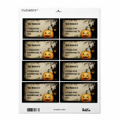 Spooky Pumpkin Halloween Address Labels (Vorne)