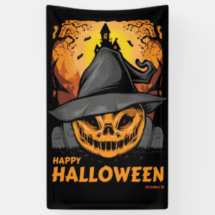 Spooky Pumpkin Halloween Banner