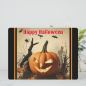 Spooky Pumpkin Halloween Collection Feiertagskarte (Stehend Vorderseite)