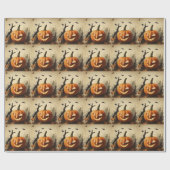 Spooky Pumpkin Halloween Collection Geschenkpapier (Flach)
