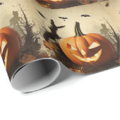 Spooky Pumpkin Halloween Collection Geschenkpapier (Rolleneckpunkt)
